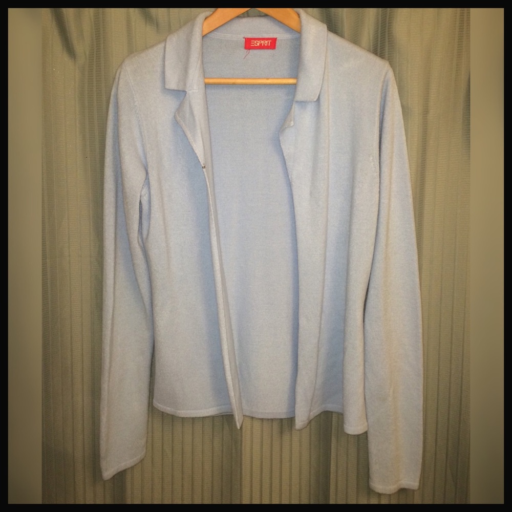 Super Soft Blue Cardigan Sweater